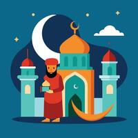 Flat Colorful Design for Islamic New Year vector