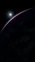 Sphere of nightly Earth planet in outer space video