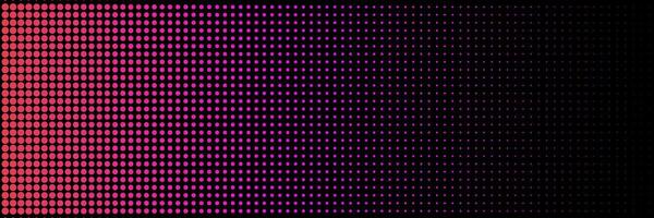 Horizontal halftone background with neon gradient. Grunge wallpaper with dots, neon fade to create a comic style design, retro collage. vector