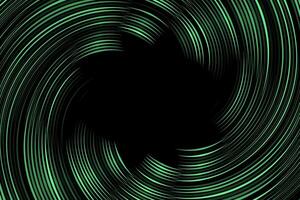 Green spiral waves star abstract background vector