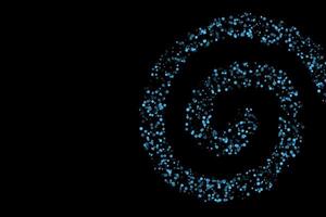 Blue spiral form circles abstract background vector