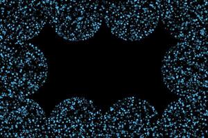 Blue geometric frame with circles abstract background vector