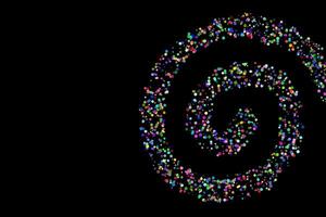 Colorful spiral form circles abstract background vector