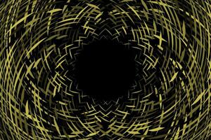 Golden circle abstract particles flying background vector