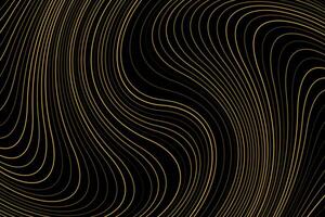 Golden wavy line curves abstract wave background vector