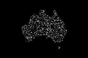 White australia country map border circles abstract background vector