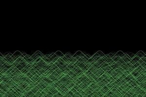 Green frequency waves abstract wavy lines water background vector