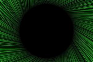 Green light rays abstract circle background vector