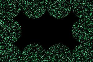 Green geometric frame with circles abstract background vector