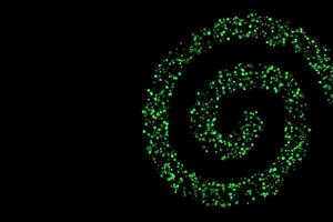 Green spiral form circles abstract background vector