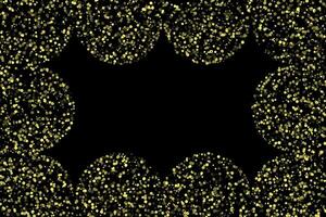 Yellow geometric frame with circles abstract background vector