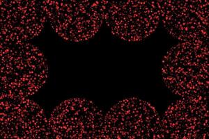 Red geometric frame with circles abstract background vector