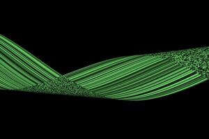 Green line waves background abstract wallpaper vector