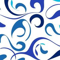 Abstract Blue Swirls Pattern. A digital illustration of an abstract pattern with blue swirls on a white background vector