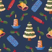 Dark Christmas Holiday Pattern Design vector