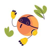 Friendly Robot Waving Hand vector