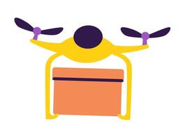 Simple Drone with Propellers vector