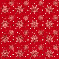 Red Christmas background with snowflakes seamless pattern. vector