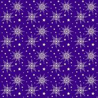 Christmas blue background with snowflakes seamless pattern. vector