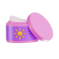 day cream 3d icon, cosmetic 3d set, transparent background png