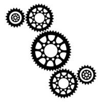 Gear wheel icon. Customisation of a gear wheel. 4 gears on white background. Business communication concept for your design. Mechanisms, gear wheel.Progress or maintenance process, work cycle. vector