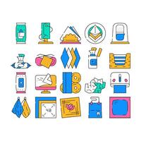 Wipe Hygiene Accessory Collection Icons Set vector