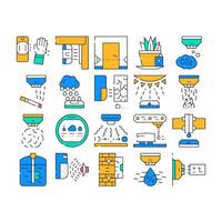 Sensor Electronic Tool Collection Icons Set vector