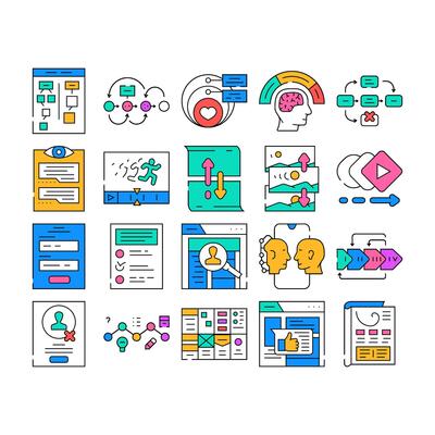 ui ux web interface mobile icons set