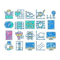 data science innovate technology icon hand drawn vector