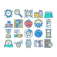 time management and planning icon hand drawn vector