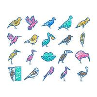bird flying and eggs in nest icon hand drawn vector