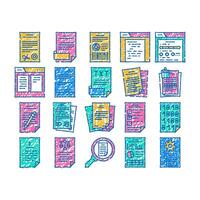 document business file office icon hand drawn vector