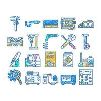 engineering tool work equipment icon hand drawn vector