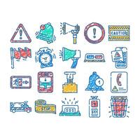 alert caution error danger icon hand drawn vector