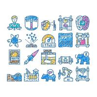 future technology digital data icon hand drawn vector