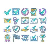 check mark yes correct icon hand drawn vector