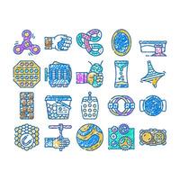 fidget toy pop fun icon hand drawn vector