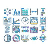 ux ui design app website icon hand drawn vector
