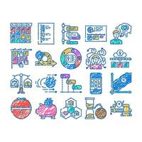time management schedule task icon hand drawn vector