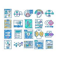 ui ux web interface mobile icon hand drawn vector