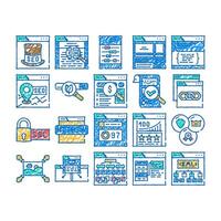 seo web technical consulting icon hand drawn vector