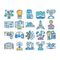 tech enthusiast reality virtual icon hand drawn vector