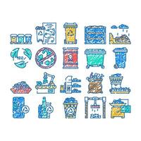waste sorting garbage plastic icon hand drawn vector