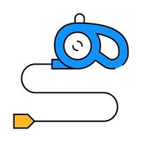 dog leash icon color illustration vector