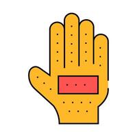 glove for combing out dog wool icon color illustration vector