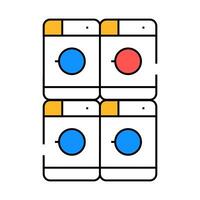 laundry service machines icon color illustration vector