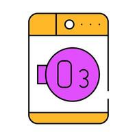 ozone laundry system machine icon color illustration vector