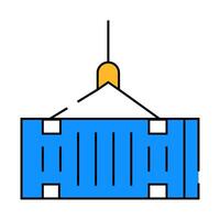 container logistics icon color illustration vector