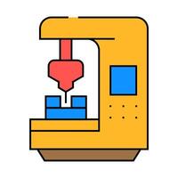 cnc computer numerical control icon color illustration vector
