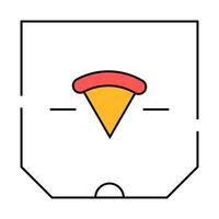 pizza box icon color illustration vector